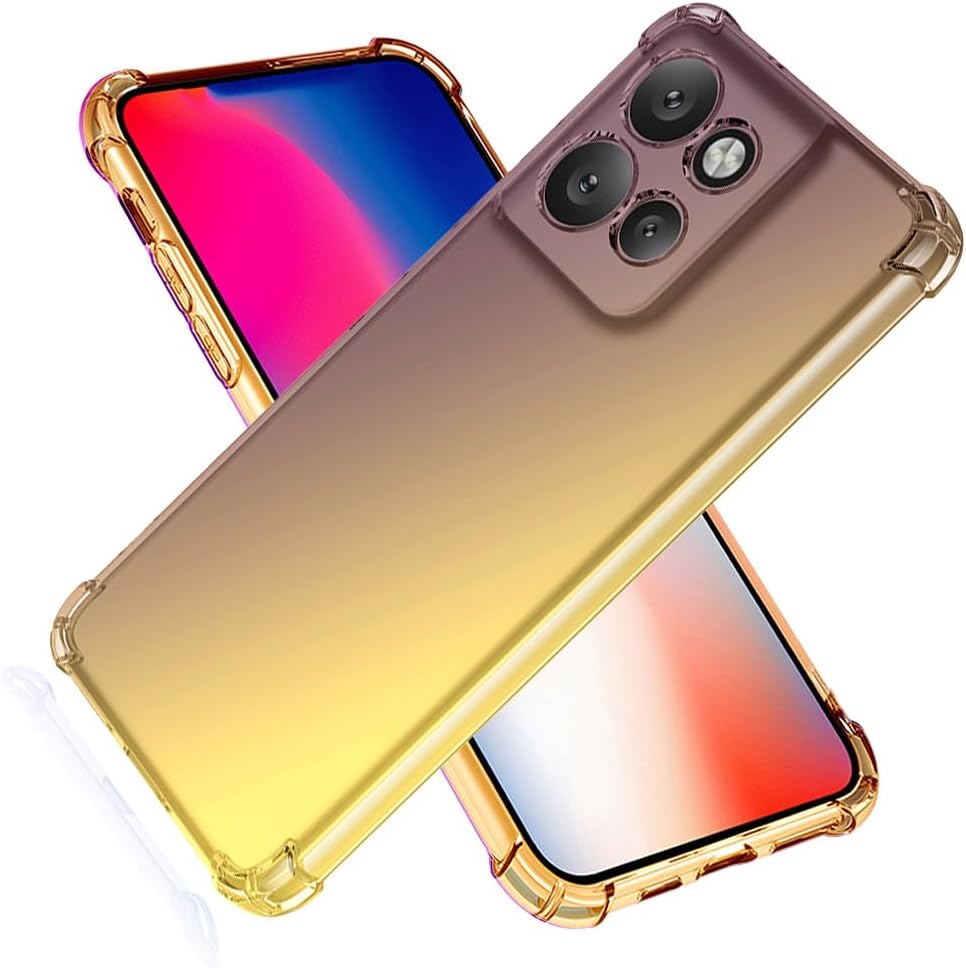 PIXFAB Clear Phone Case For Motorola G15 With 2 X Screen Protector Tempered Glass, [Ultra Slim] Scratch Resistant Soft TPU Gel Rubber Silicone [Protective Case] Cover For Motorola Moto G15