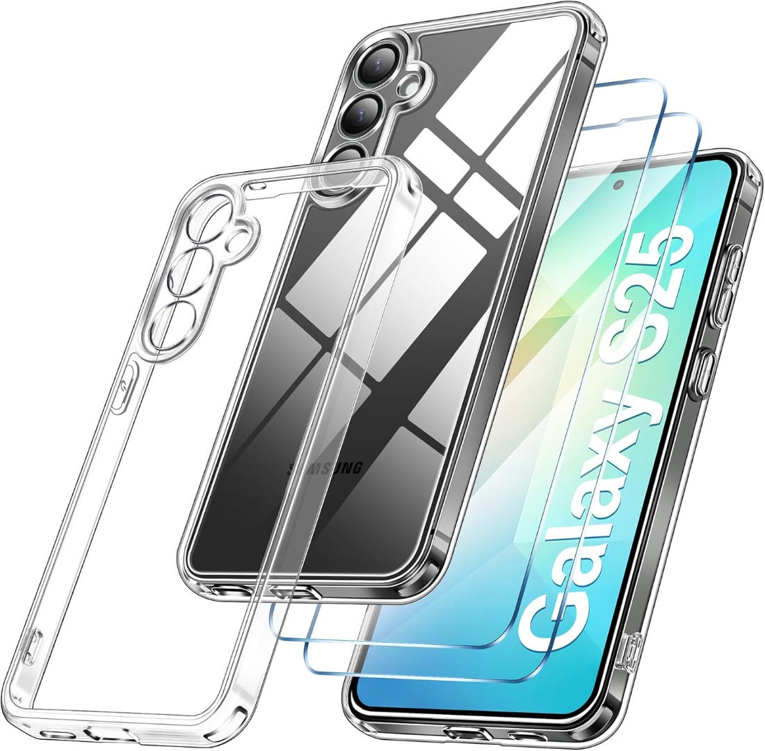 Funda para teléfono Samsung Galaxy S25 Ultra / S24 FE transparente a prueba de golpes de silicona - Imagen 20 de 25