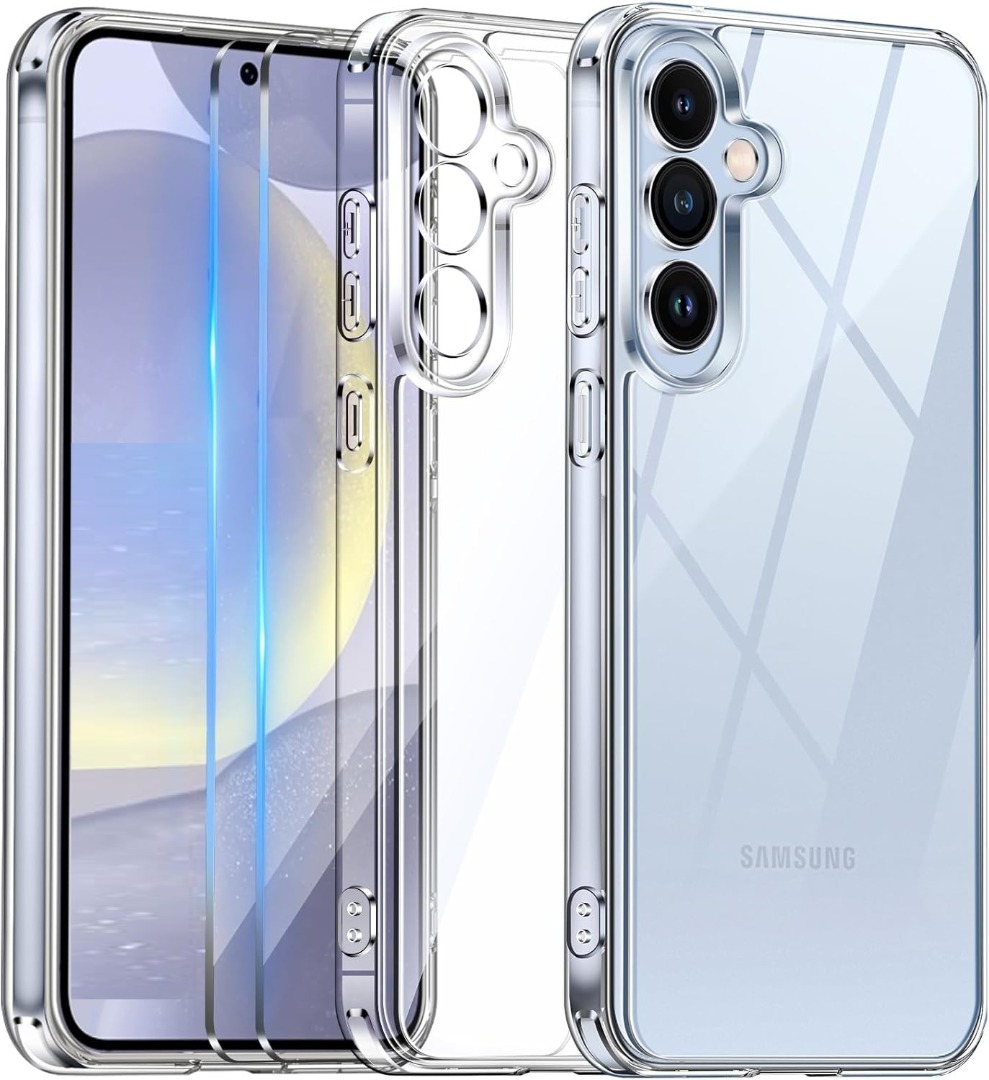 Funda para teléfono Samsung Galaxy S25 Ultra / S24 FE transparente a prueba de golpes de silicona - Imagen 21 de 25