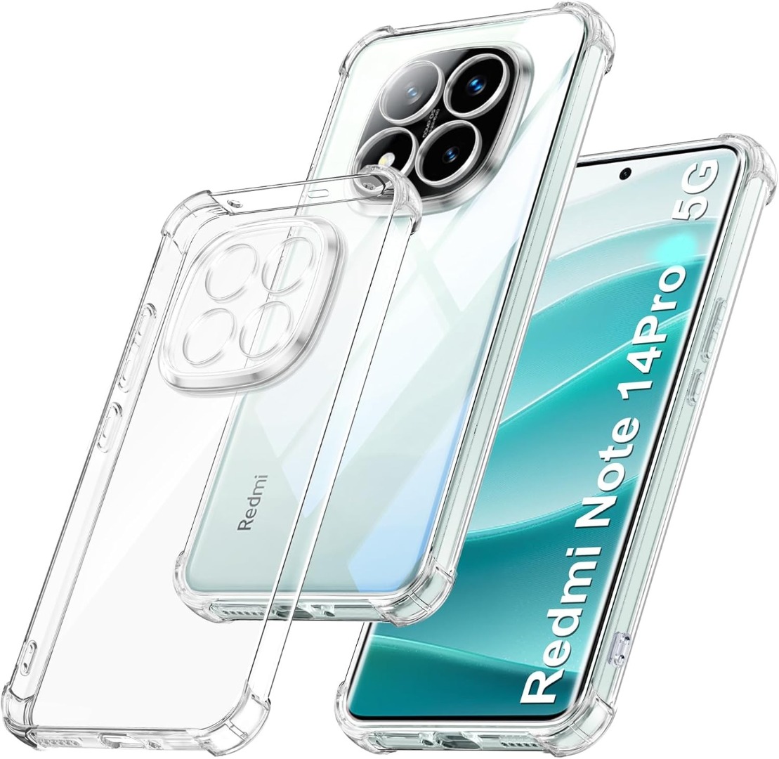 QULLOO TPU Hülle Für Xiaomi Redmi Note 14 5G – Transparent, Schützend, Präzise Ausschnitte, Weiches Silikon