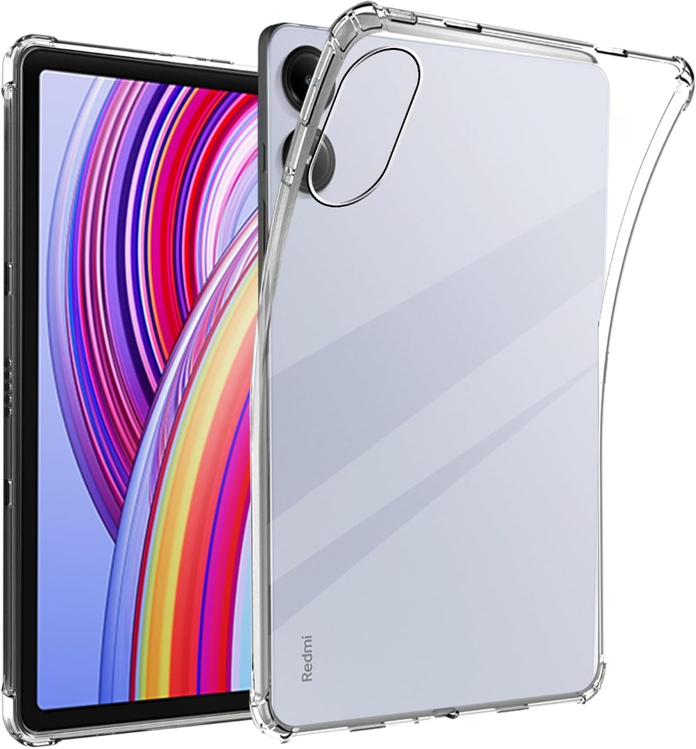 Case For Xiaomi Poco Pad 12.1'' 2025 Clear Silicone Shockproof Gel Cover +Glass - 第 13/14 張圖片