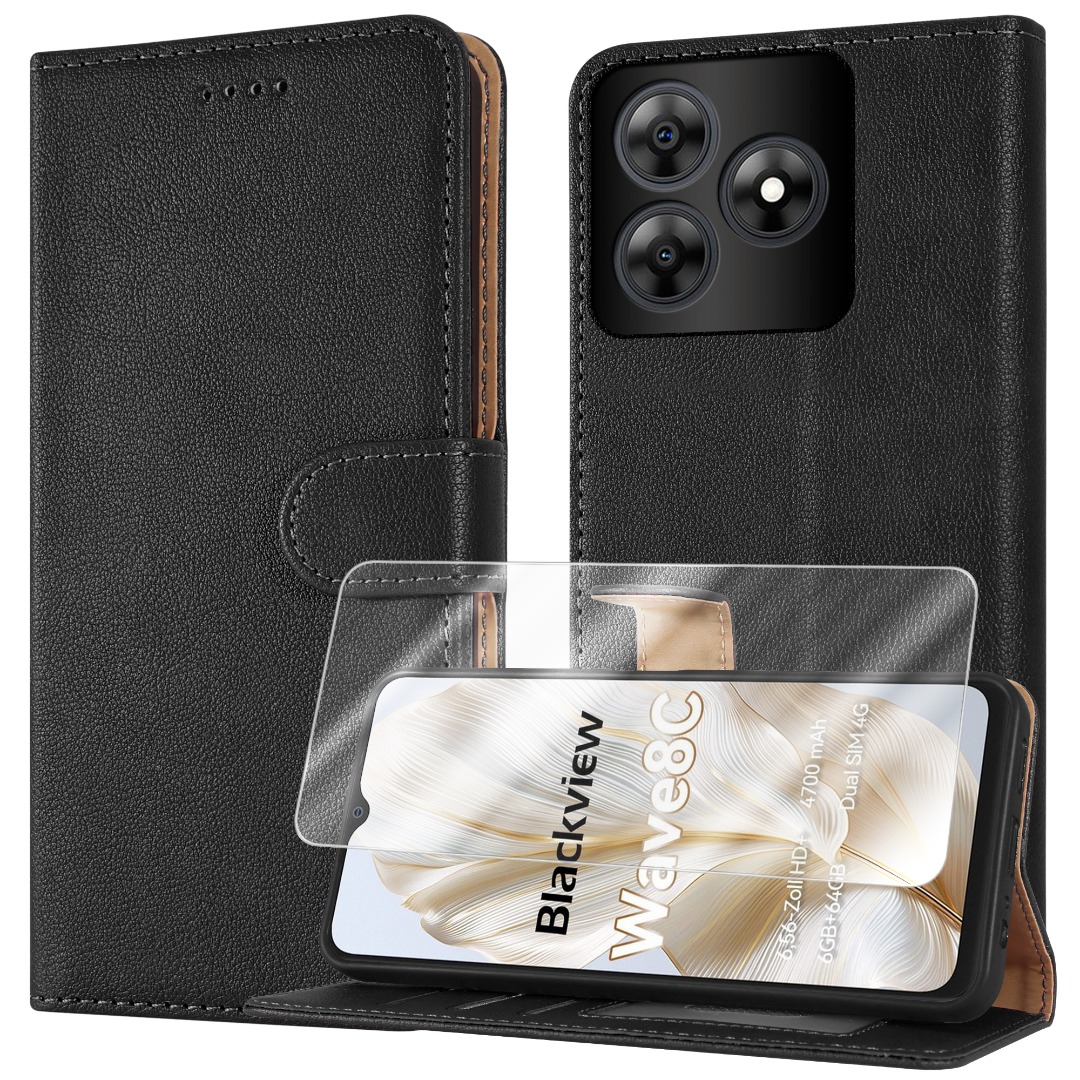 Custodia A Libretto In Pelle Magnetica Con Portafoglio Per Ulefone Note 11P – Flip Cover Con Slot Per Carte, Supporto E Interno TPU - 2