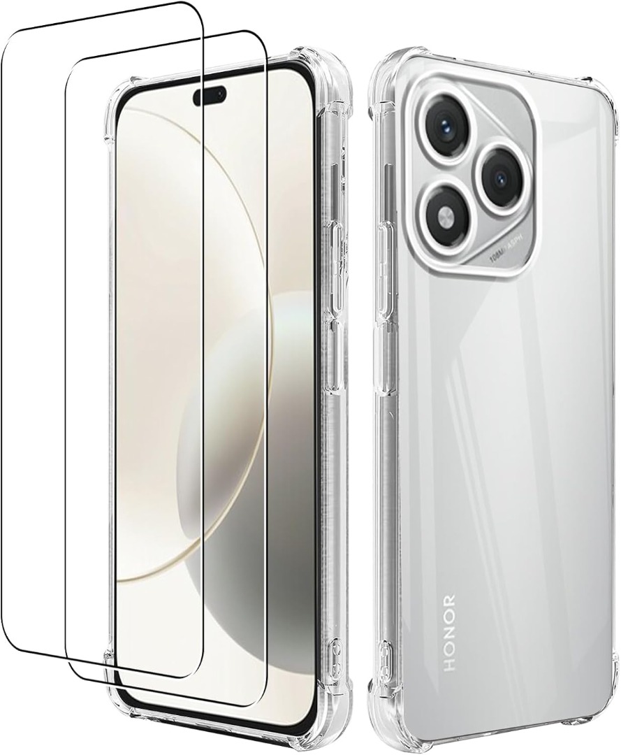 Funda Para Honor 400 Lite 5G - Carcasa TPU Transparente Antiamarilleo, Con Protector De Cámara Y Esquinas Reforzadas, Color Morado