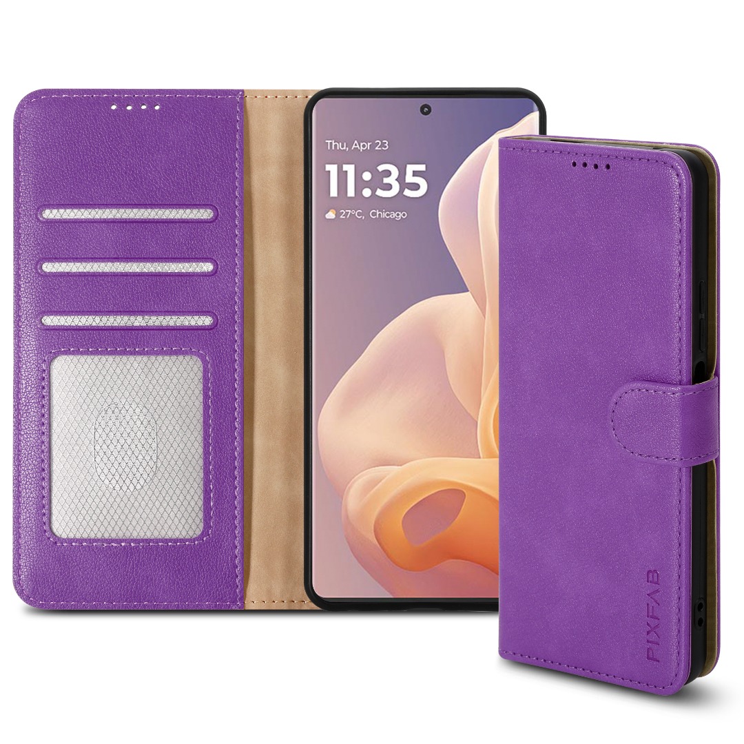 Étui Pour Motorola Bord 60Pro / Fusion Portefeuille Cuir Téléphone + Écran Verre - Photo 13 sur 19