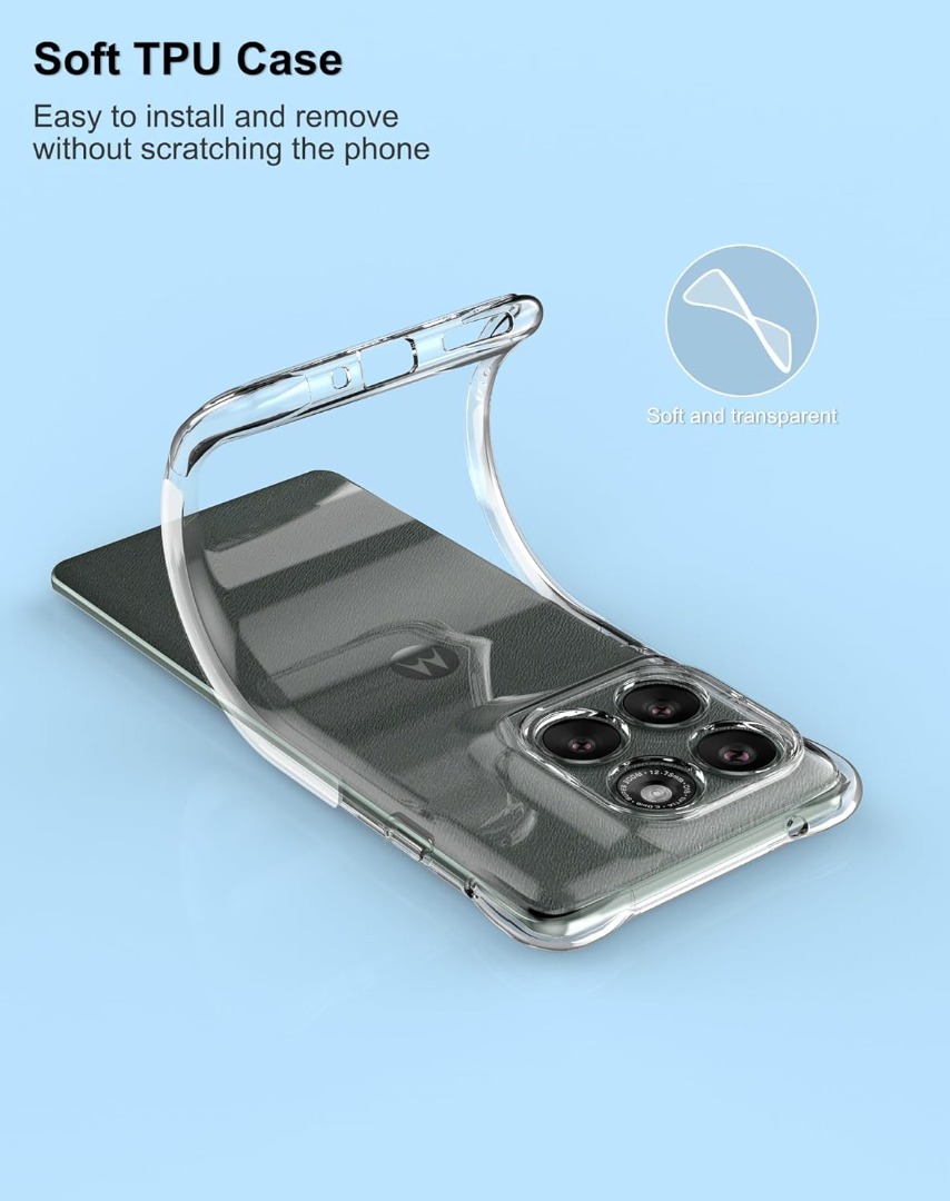 XINYEXIN Clear Cover per Motorola Edge 40 Neo Motivo Fiori