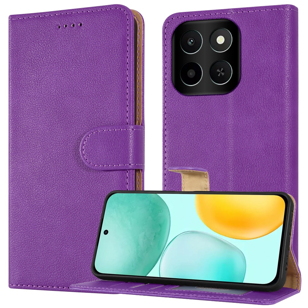 Case For Honor X6C (2025), Slim Leather Wallet Flip Stand Shockproof Phone Cover - Picture 14 of 19