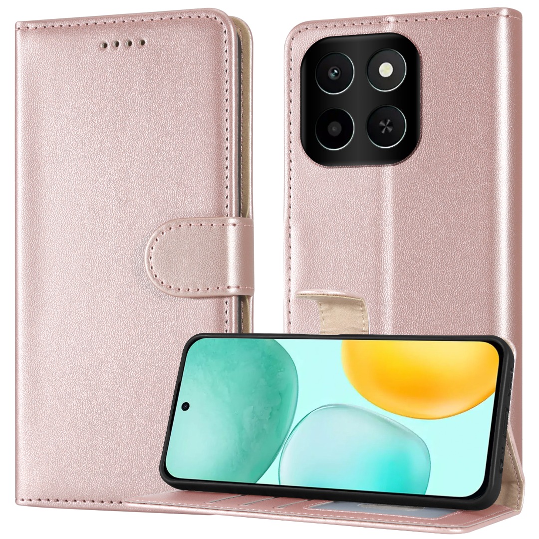 Case For Honor X6C (2025), Slim Leather Wallet Flip Stand Shockproof Phone Cover - Picture 16 of 19