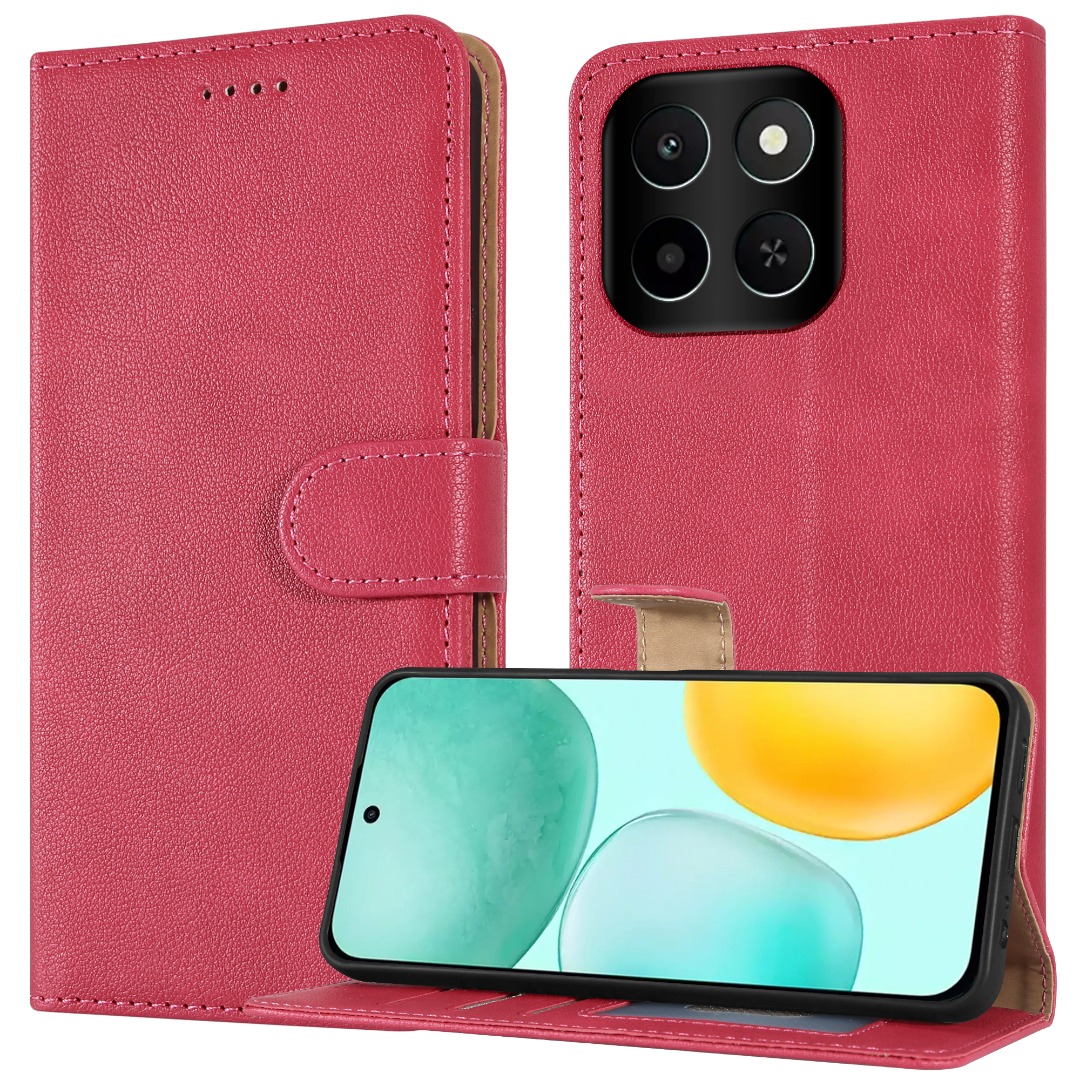 Case For Honor X6C (2025), Slim Leather Wallet Flip Stand Shockproof Phone Cover - Picture 17 of 19