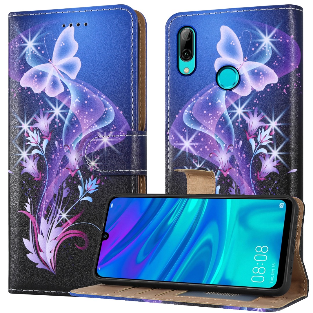 For Huawei P Smart 2019 Case, Leather Wallet Flip Phone Cover & Tempered Glass - Picture 18 of 18