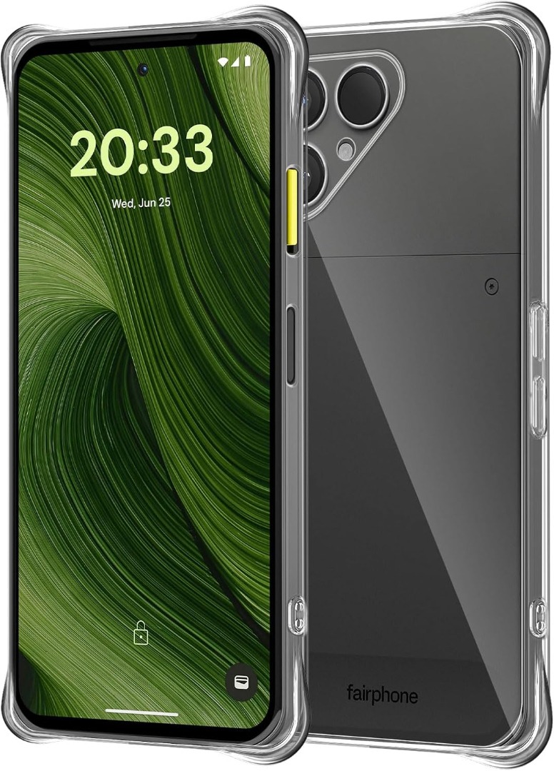 Per Fairphone 6 Custodia,Sottile Trasparente Silicone Anti-urto Telefono