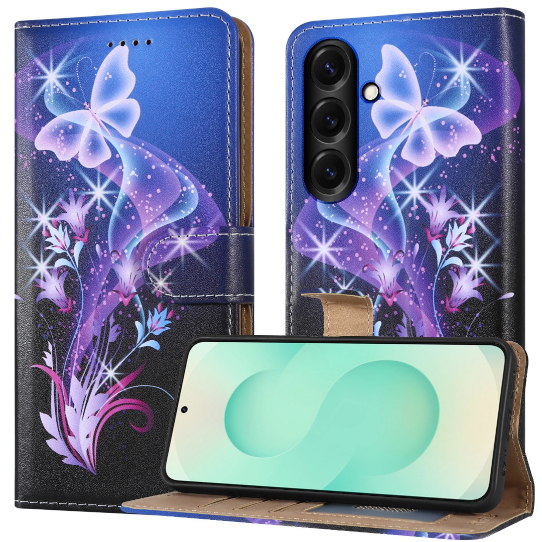 Funda Ultra de Cuero Billetera Abatible para Teléfono Samsung S25 FE / S25 + Pantalla de Vidrio - Imagen 60 de 91