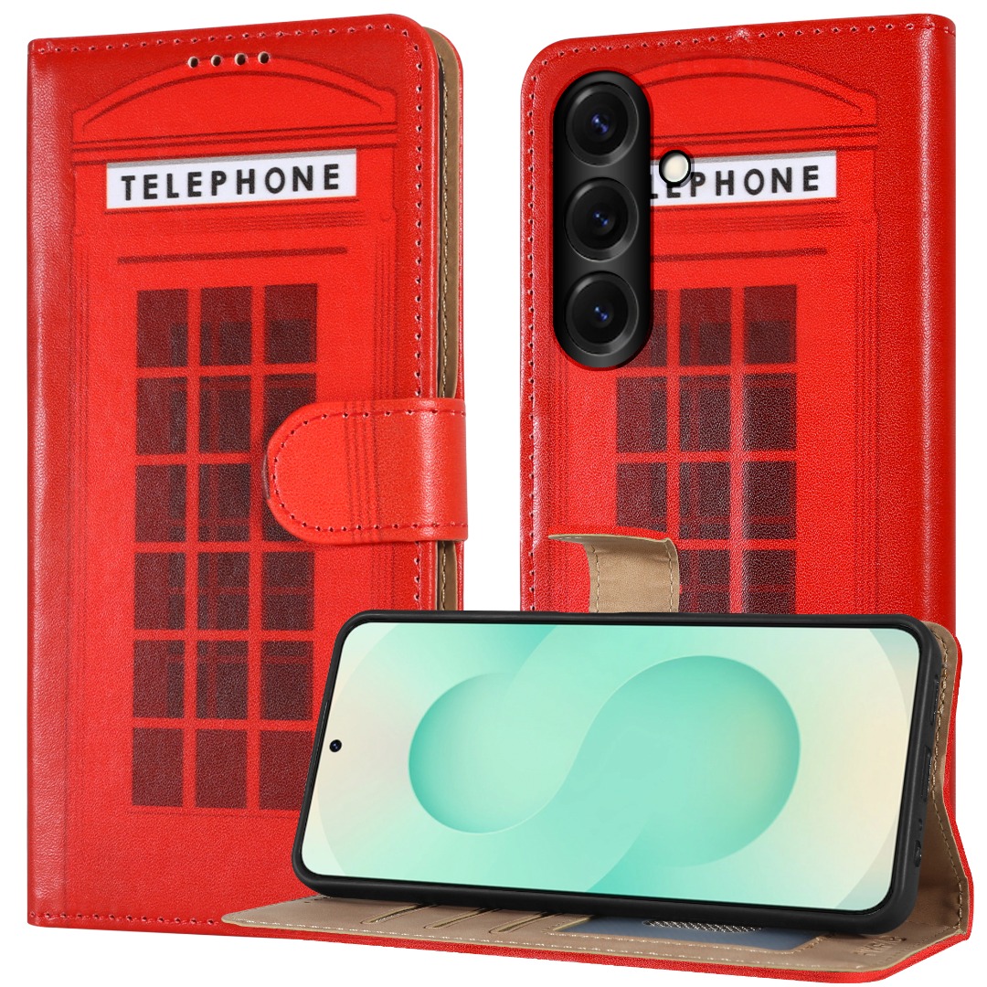 Funda Ultra de Cuero Billetera Abatible para Teléfono Samsung S25 FE / S25 + Pantalla de Vidrio - Imagen 70 de 91