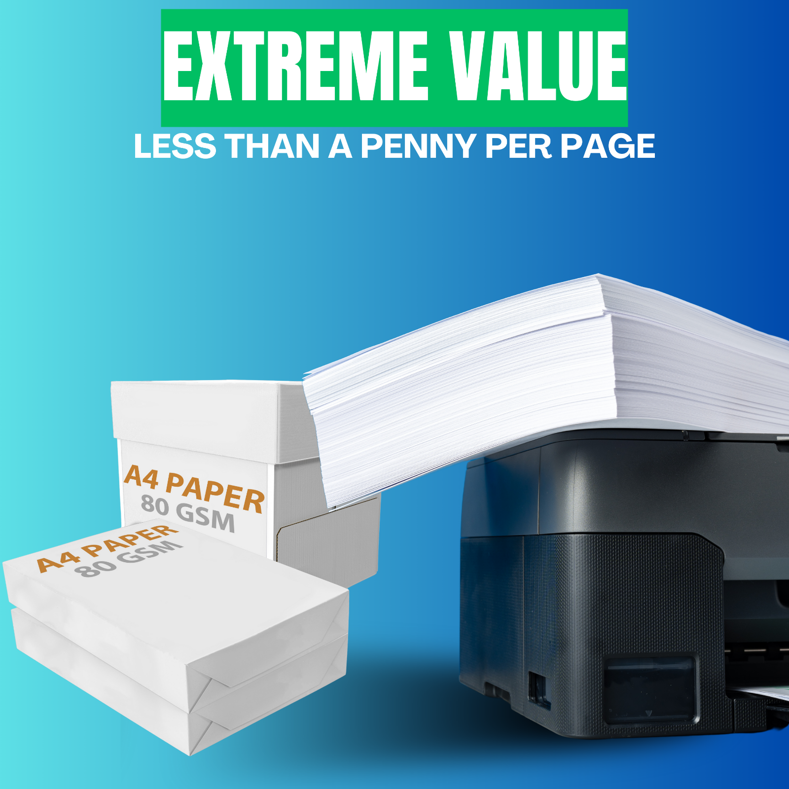 A4 Paper Copier Printing Reams Office 500 Sheets Photocopy Stationary Bulk Deal