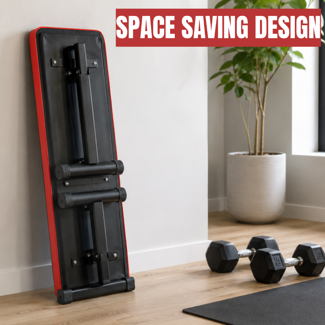 Flat Weight Bench Heavy Duty Steel Home Gym Dumbbell Workout Strength Training