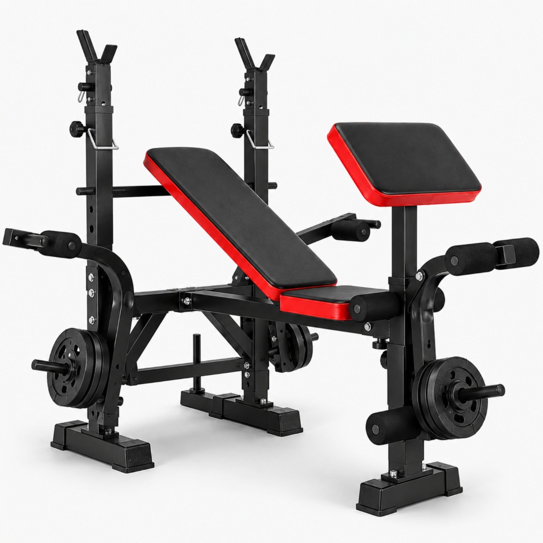 Weight Bench Preacher Curl Spotter Attachment Home Gym Bicep Workout Heavy Duty