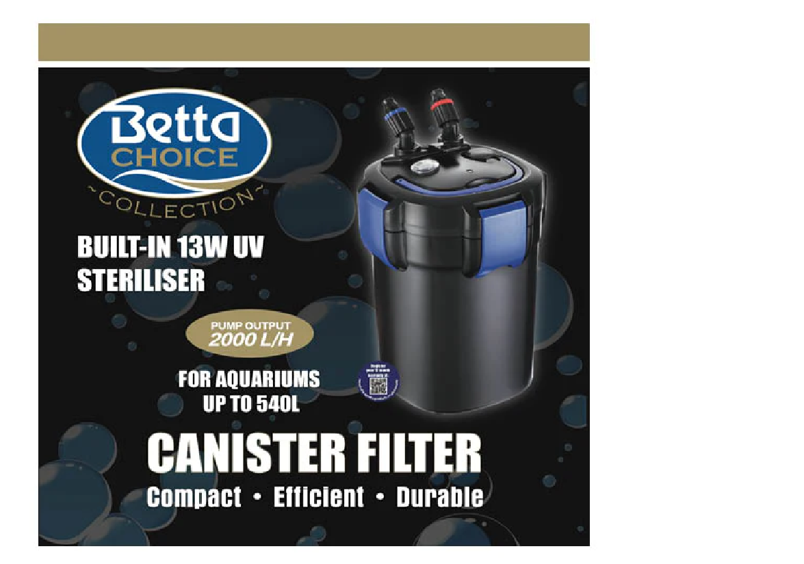 Betta Choice Cannister Built in Ultraviolet Sterilizer With Media and Fittings - Picture 8 of 13