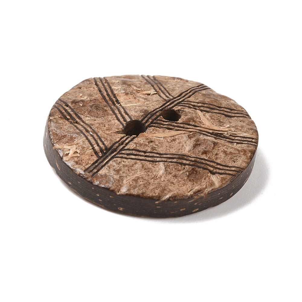 Large Wooden Buttons - 1 inch - 25mm - Wood Buttons - Leaf Pattern - Coconut Woo - Picture 7 of 25