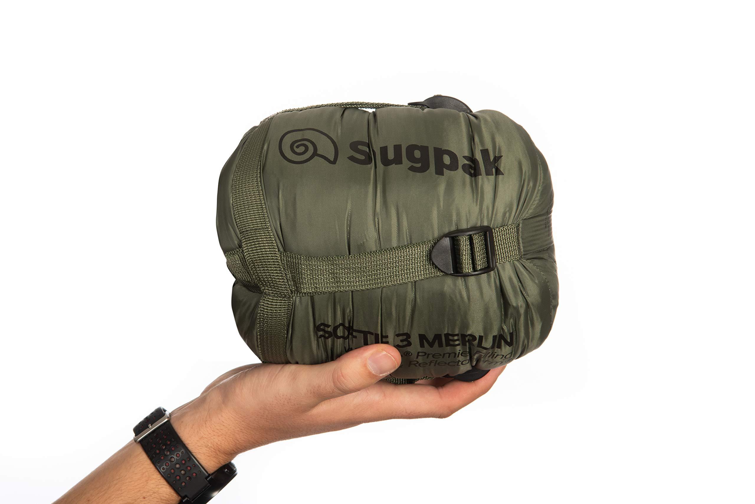 Snugpak Softie 3 MERLIN Military Sleeping Bag compact Olive 1-2 Season Synthetic - Picture 8 of 9