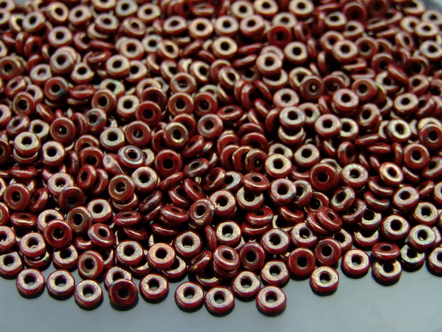 5g Czech O Bead 1x3.8mm Donut Ring approx 170pcs 56 Colors To Choose - Picture 57 of 58