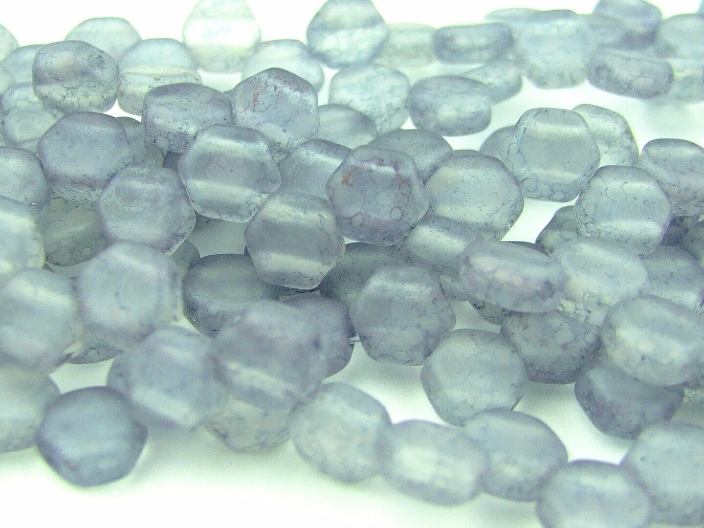 30x Honeycomb 6mm Czech Beads Hexagonal 2 Hole 100 Colors to Choose - Picture 22 of 90
