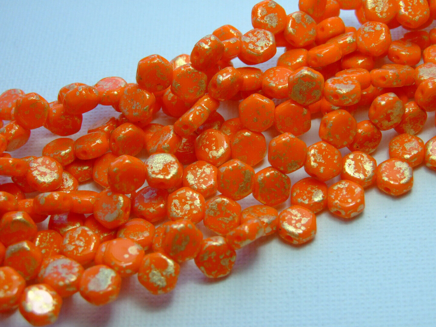 30x Honeycomb 6mm Czech Beads Hexagonal 2 Hole 100 Colors to Choose - Picture 35 of 90