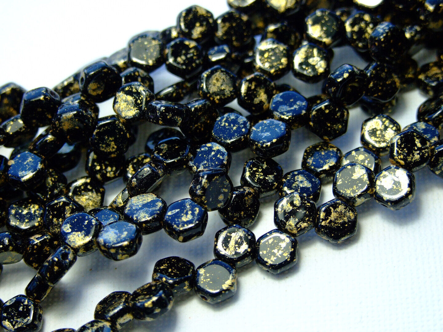 30x Honeycomb 6mm Czech Beads Hexagonal 2 Hole 100 Colors to Choose - Picture 39 of 90