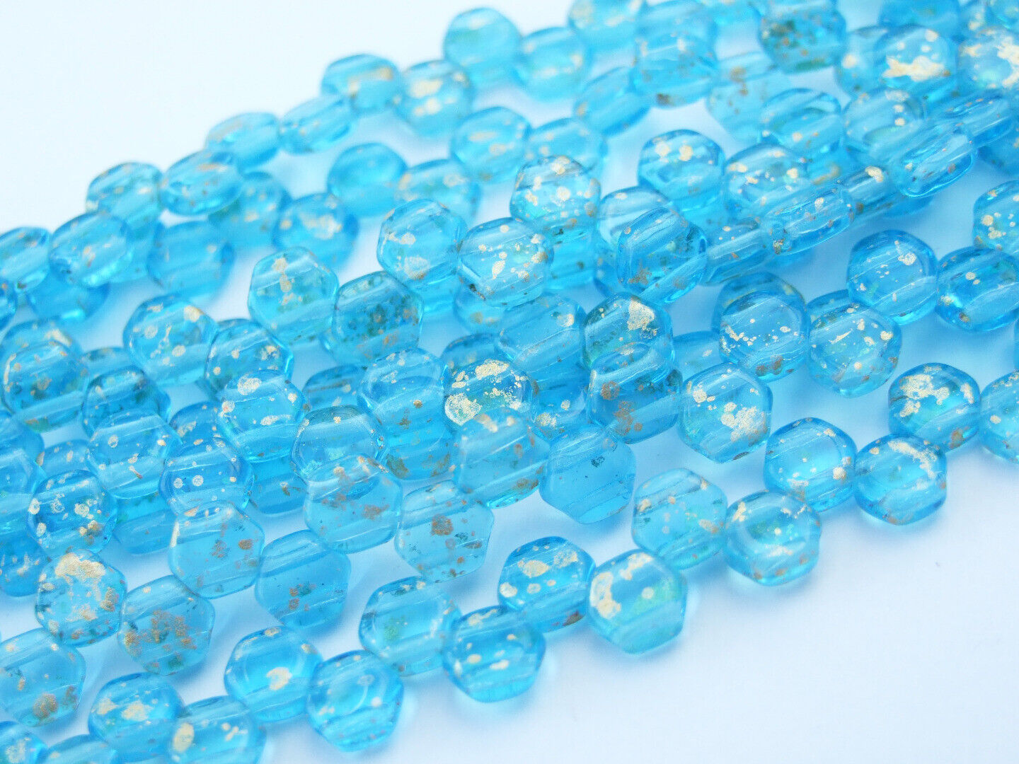 30x Honeycomb 6mm Czech Beads Hexagonal 2 Hole 100 Colors to Choose - Picture 45 of 90