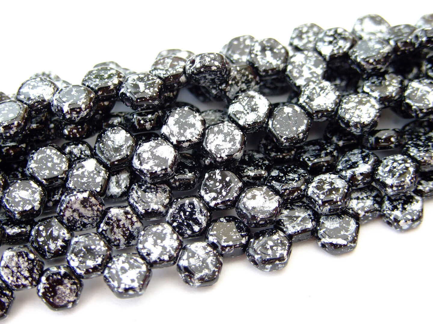 30x Honeycomb 6mm Czech Beads Hexagonal 2 Hole 100 Colors to Choose - Picture 49 of 90