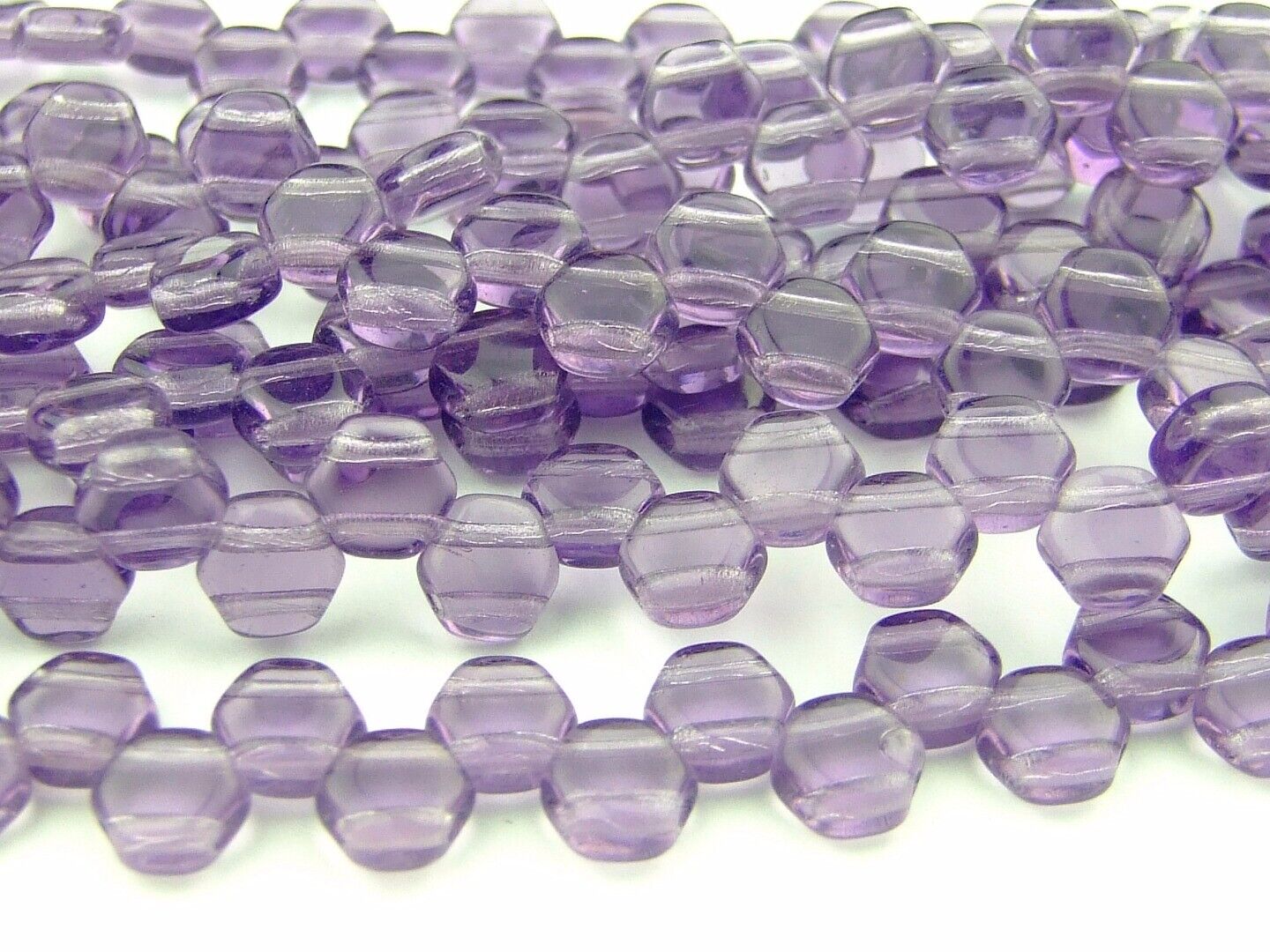 30x Honeycomb 6mm Czech Beads Hexagonal 2 Hole 100 Colors to Choose - Picture 54 of 90