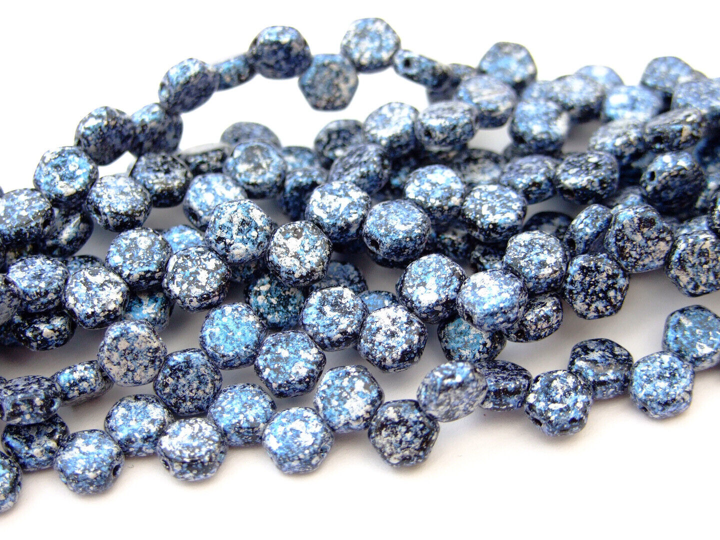 30x Honeycomb 6mm Czech Beads Hexagonal 2 Hole 100 Colors to Choose - Picture 71 of 90