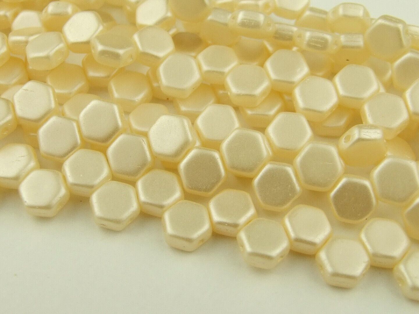 30x Honeycomb 6mm Czech Beads Hexagonal 2 Hole 100 Colors to Choose - Picture 86 of 90
