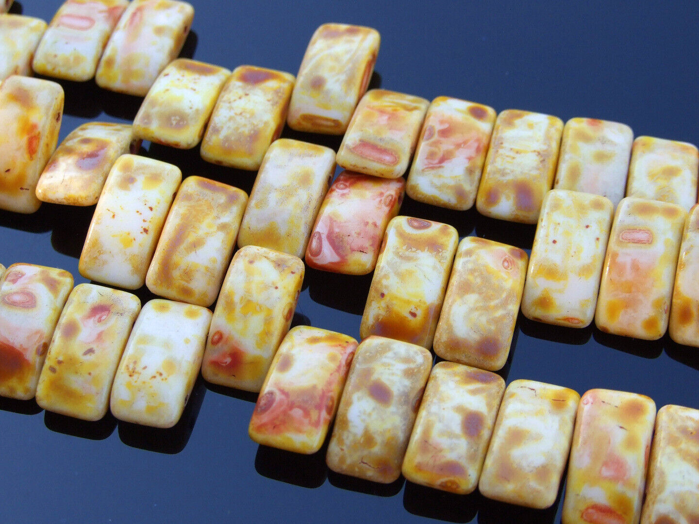 15x Carrier Czech Beads 9x17mm 18 Colors to Choose Jewellery Making Beading - Picture 21 of 38