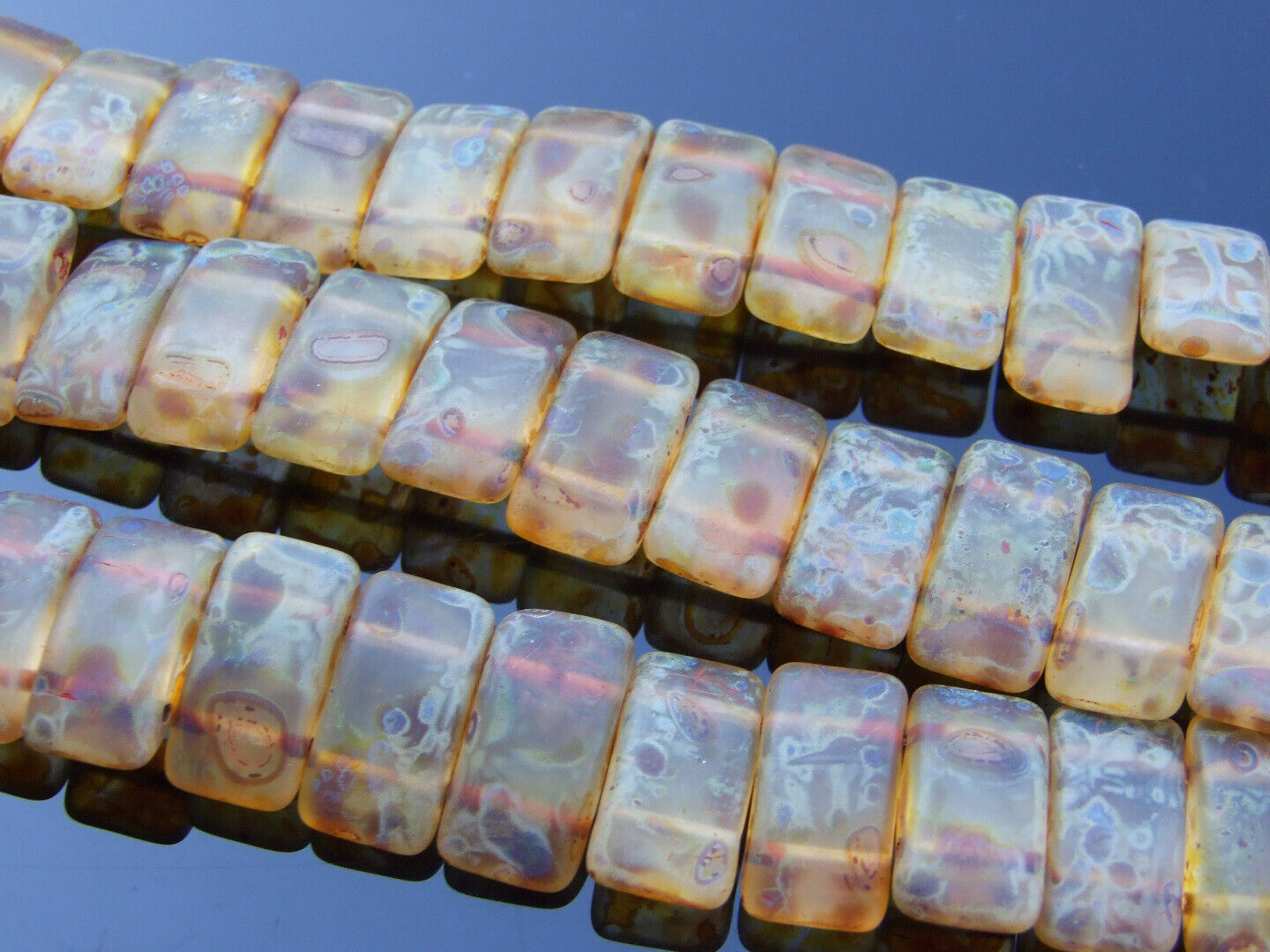 15x Carrier Czech Beads 9x17mm 18 Colors to Choose Jewellery Making Beading - Picture 37 of 38