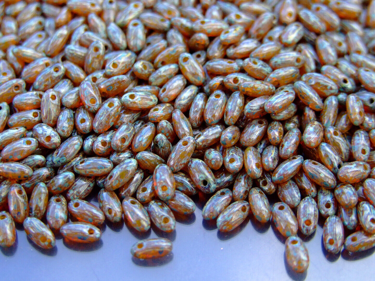 10g Rizo Czech Seed Beads 2.5x6mm 35 Colors to Choose Jewelry Making Beading - Picture 23 of 34