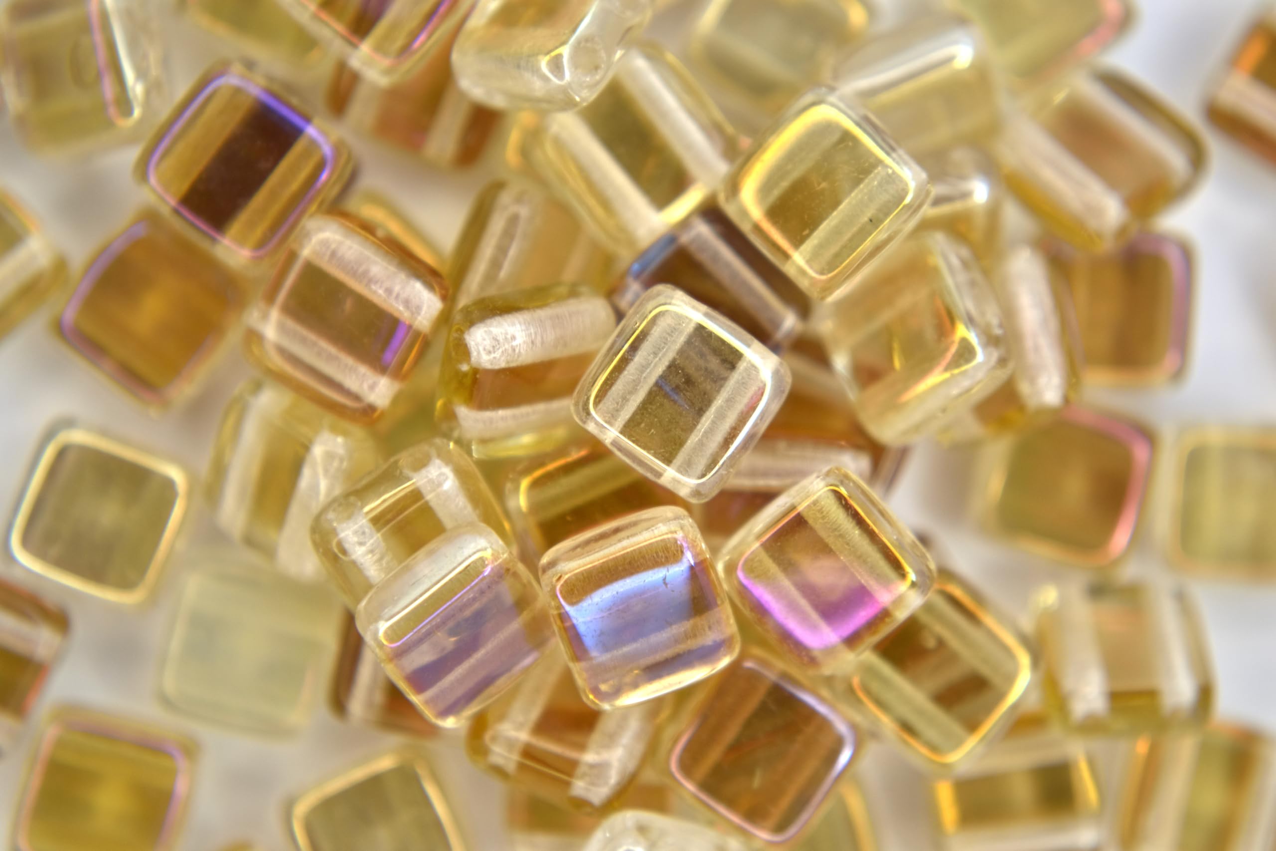 25x CzechMates Tile Czech Seed Beads 6x6mm 50 Colors to Choose Jewellery Making - Picture 3 of 50