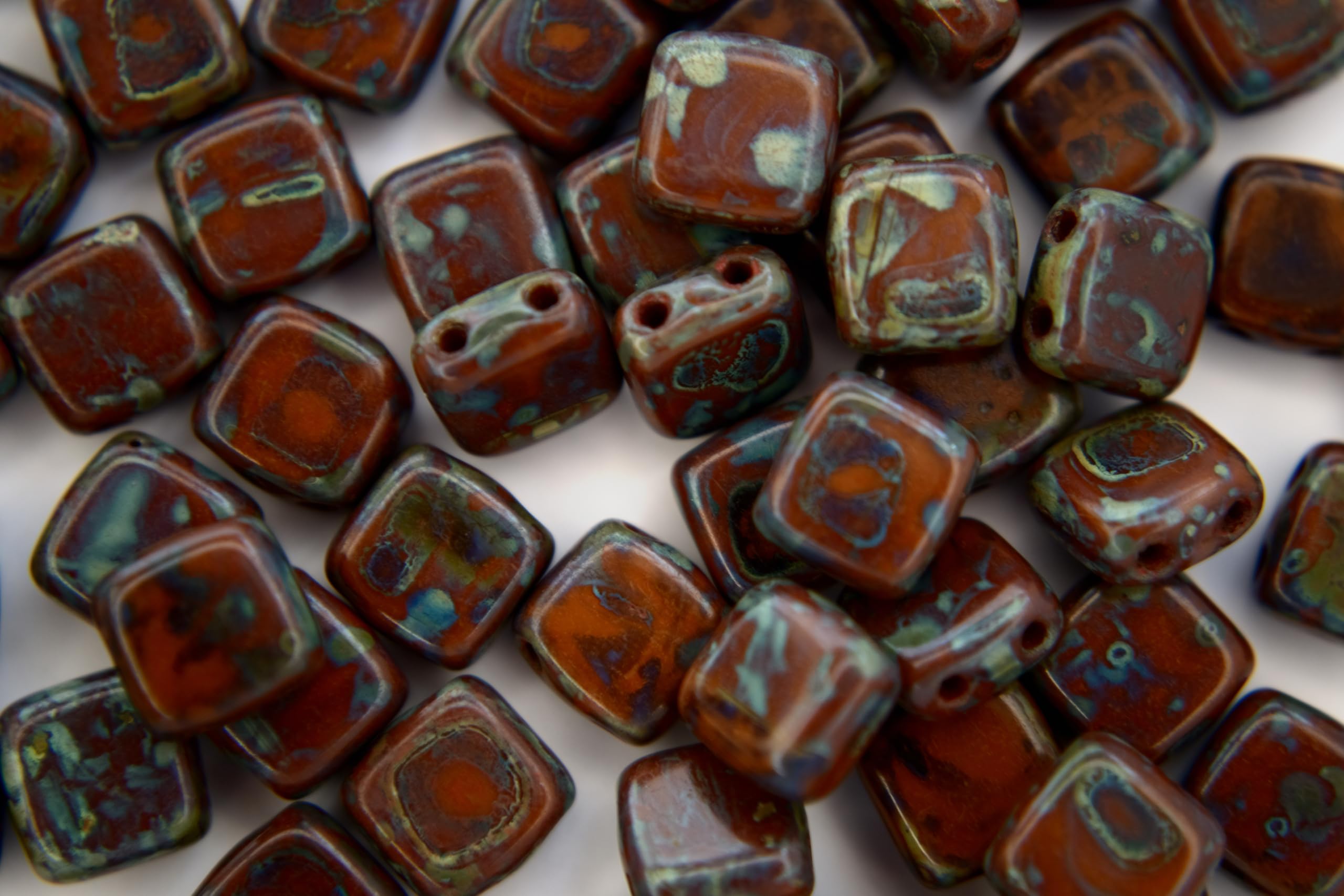 25x CzechMates Tile Czech Seed Beads 6x6mm 50 Colors to Choose Jewellery Making - Picture 23 of 50