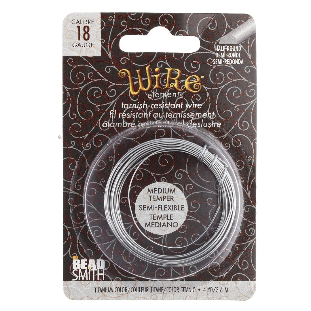 Silver Plated Copper Craft Wires Half Round 18/21 Gauge 4 Yards Medium Tempered - Picture 8 of 9
