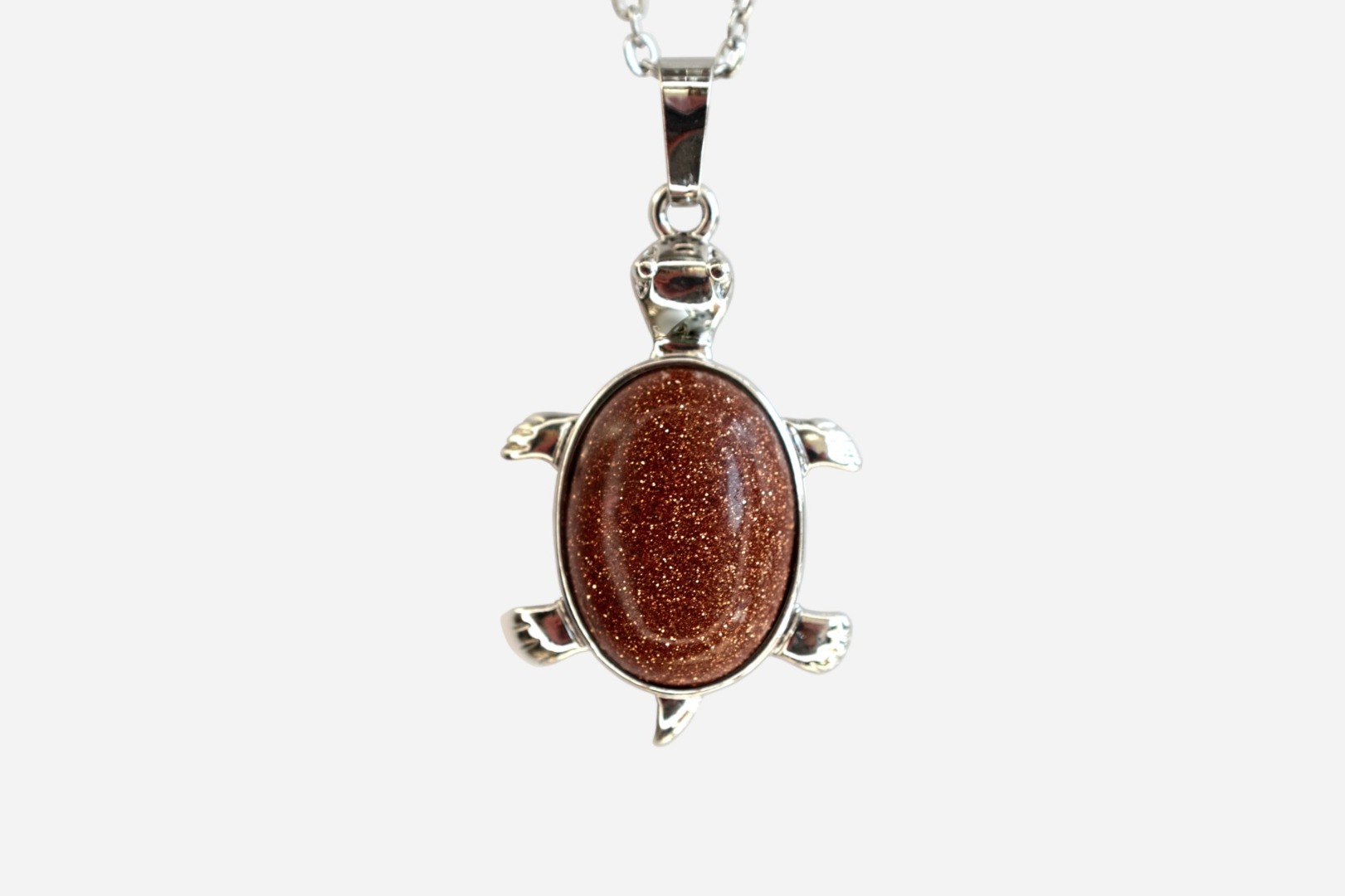 MYSTIC GEMS Turtle Natural Gemstone Pendant Necklace 50cm with Pouch - Picture 27 of 40