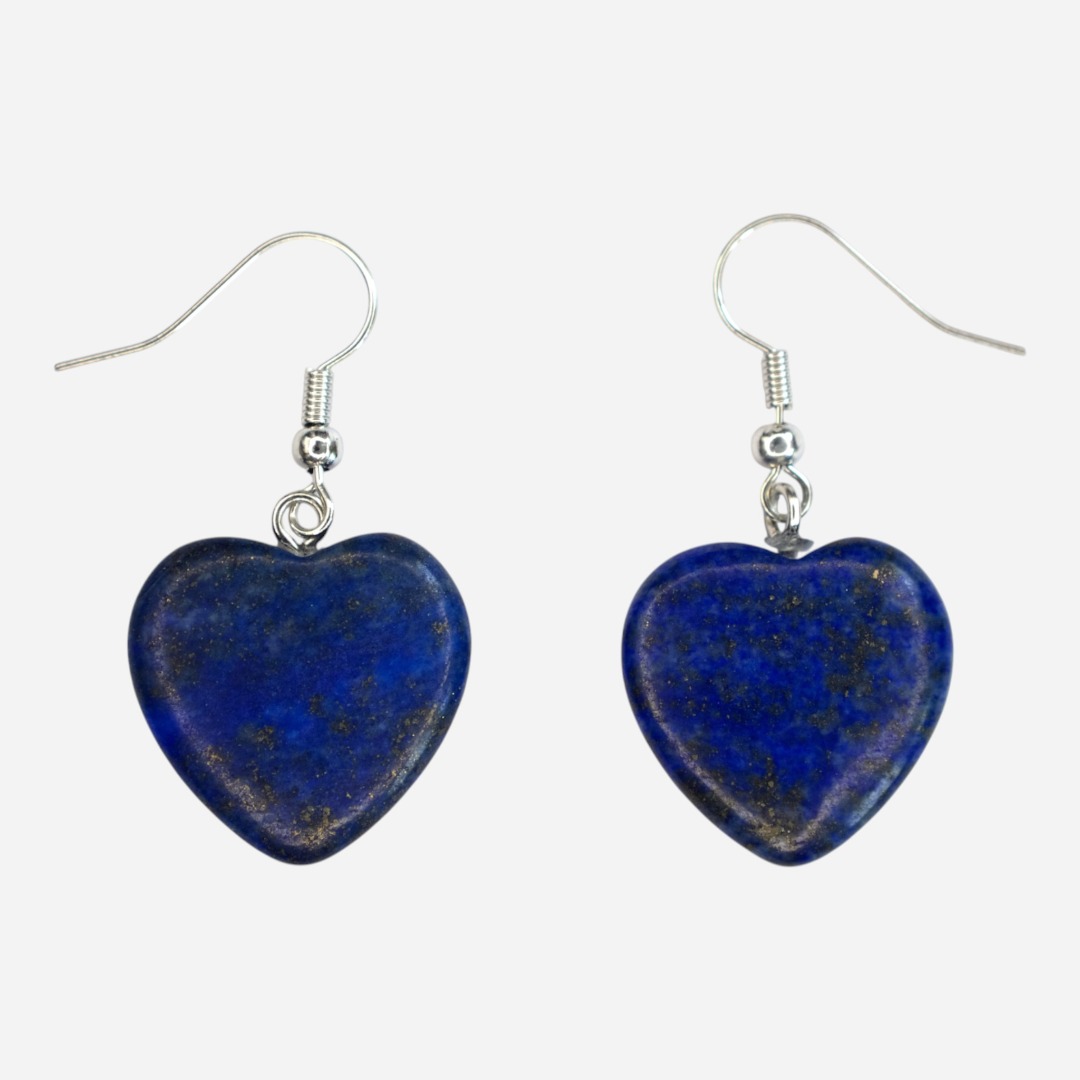 MYSTIC GEMS Heart Natural Gemstone Earrings with Pouch Healing Stone Chakra - Picture 10 of 21