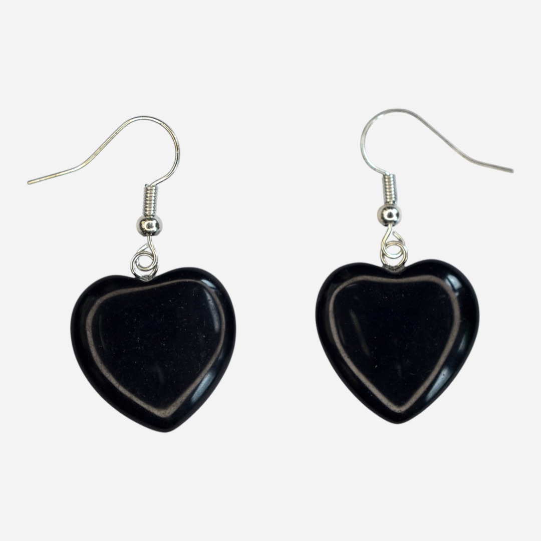 MYSTIC GEMS Heart Natural Gemstone Earrings with Pouch Healing Stone Chakra - Picture 12 of 21