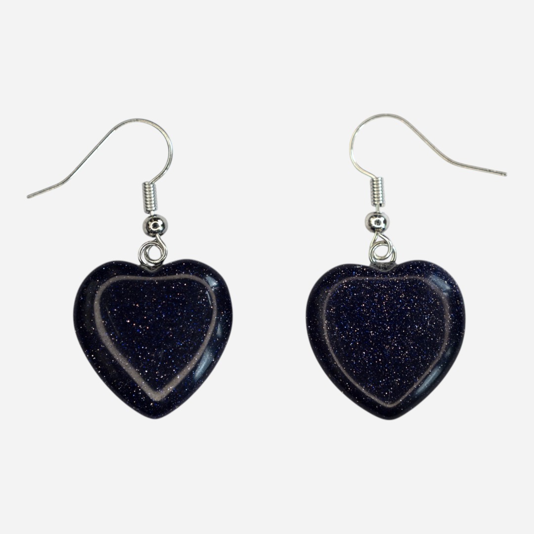 MYSTIC GEMS Heart Natural Gemstone Earrings with Pouch Healing Stone Chakra - Picture 18 of 21