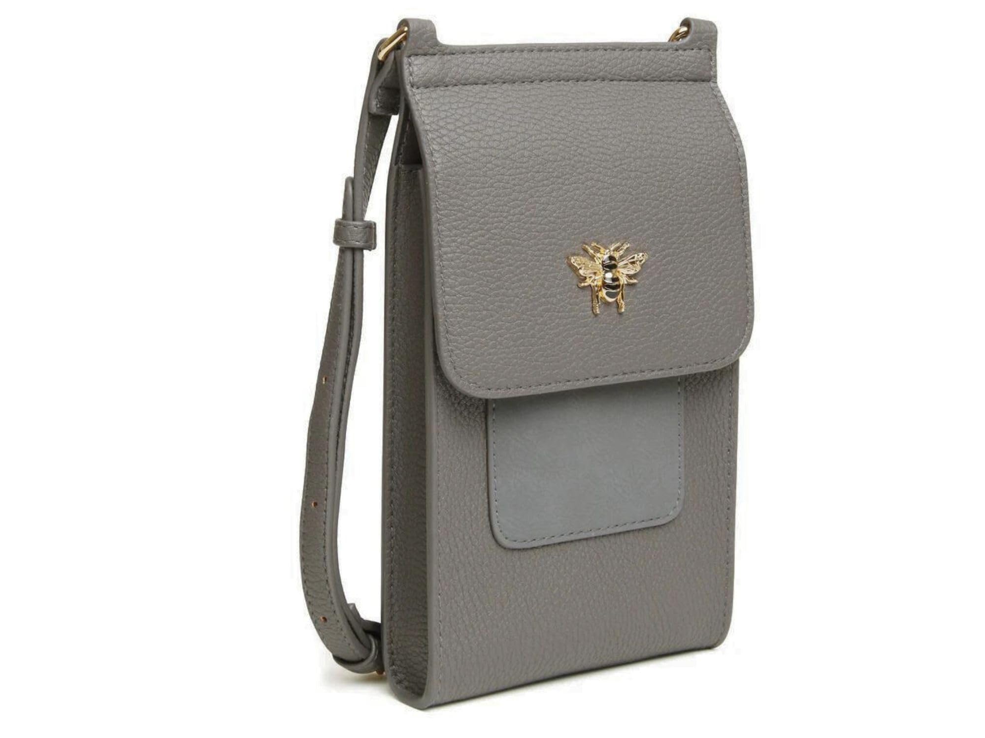 Ladies Mini Bloomsbury Crossbody Phone Bag - Gold bee by Alice Wheeler - BEES - Picture 36 of 39
