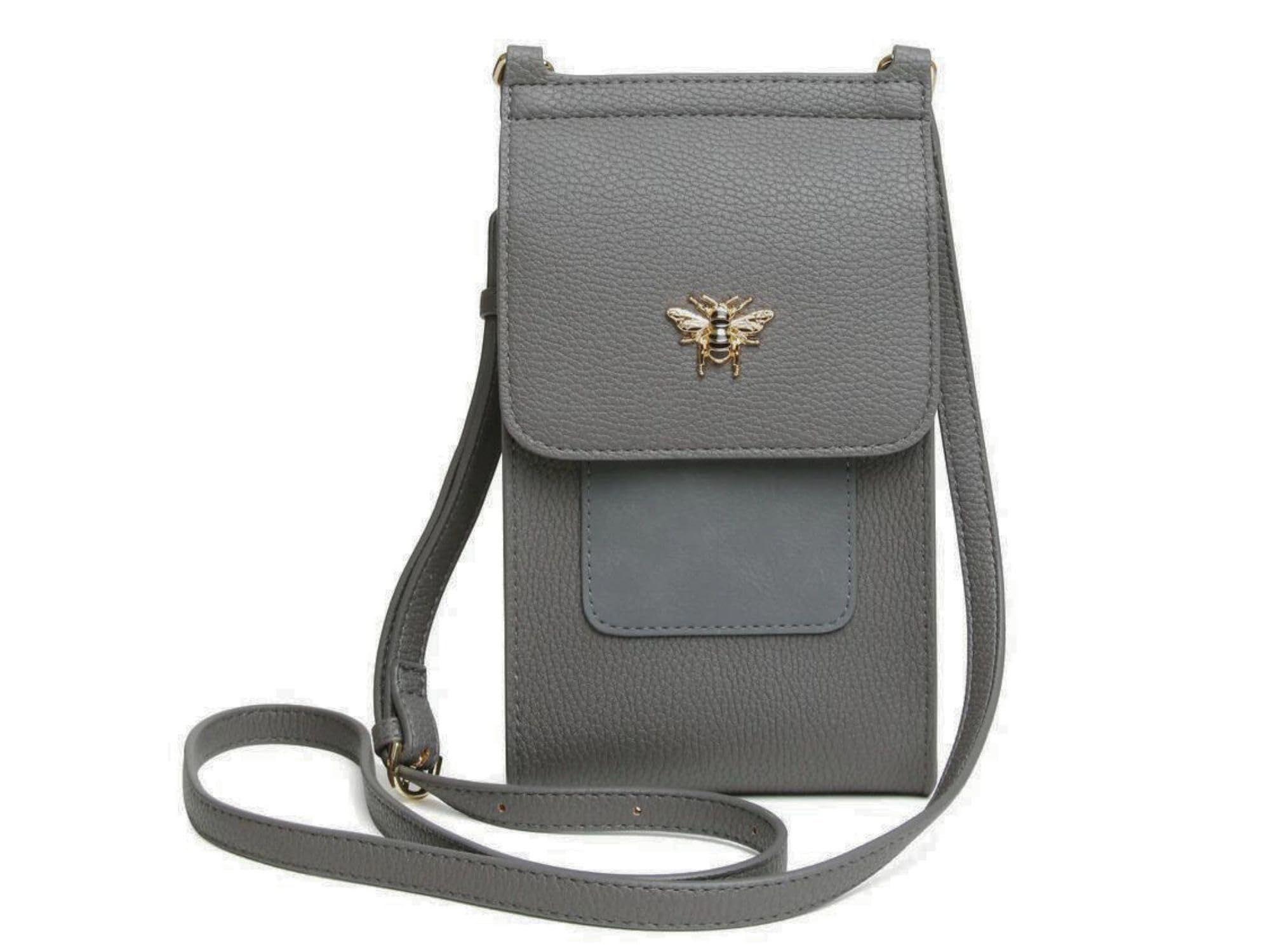Ladies Mini Bloomsbury Crossbody Phone Bag - Gold bee by Alice Wheeler - BEES - Picture 35 of 39