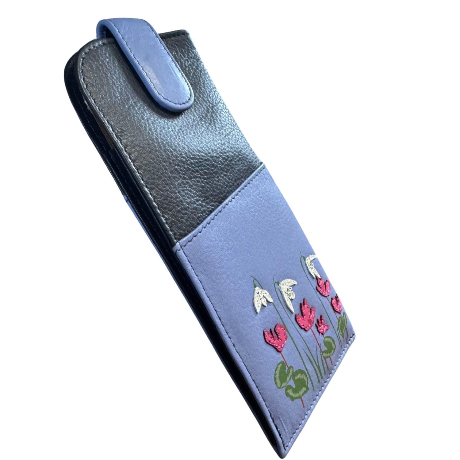 Snowdrop Leather Glasses Case Wide Fitting by Mala Leather 5213 - Picture 8 of 12