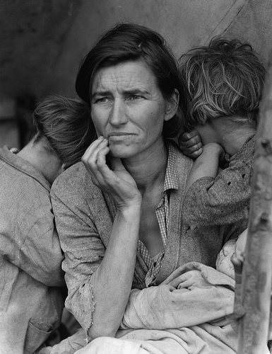 "Migrant Mother" photo, 1936, Dorothea Lange