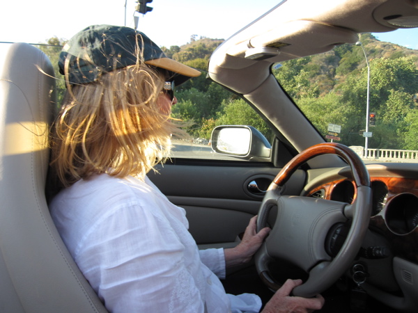 Tooling around Malibu with the legendary Lara Parker, feeling the wind blow through our hair, etc