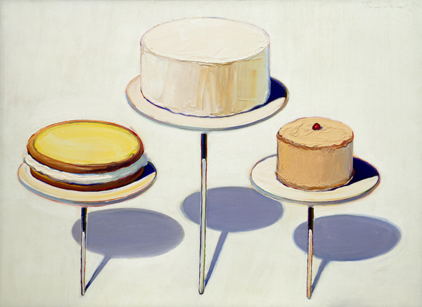 Wayne Thiebaud, _Display Cakes_, 1963; Collection SFMOMA, Mrs. Manfred Bransten Special Fund purchase; © Wayne Thiebaud / Licensed by VAGA, New York