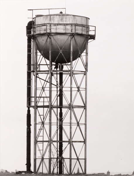 Bernd and Hilla Becher, _Wasserturm_, ca. 1920, Liege, Belgien (Water Tower, ca 1920, Liege, Belgium), from the portfolio Industriebauten (Industrial Buildings), 1968; Collection SFMOMA, Purchase; © Bernd and Hilla Becher