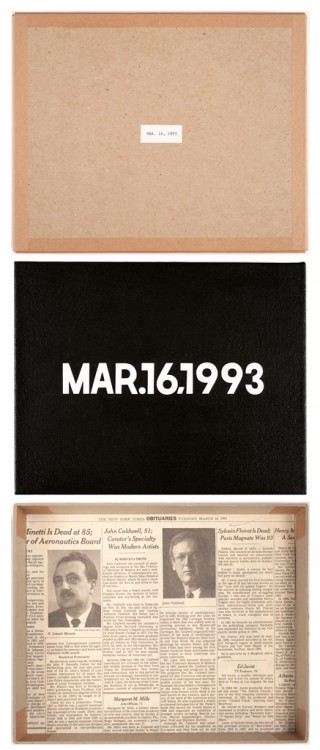 On Kawara, MAR. 16, 1993, from the "Today" Series, 1993