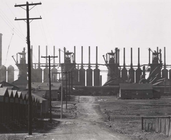 Walker Evans, Steel Mill and Workers' Houses, Birmingham, Alabama, 1936